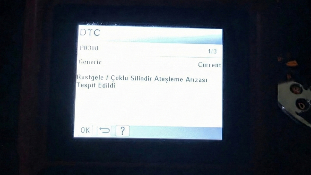 Rastgele / Çoklu Silindir Ateşleme Arızası Tespit Edildi