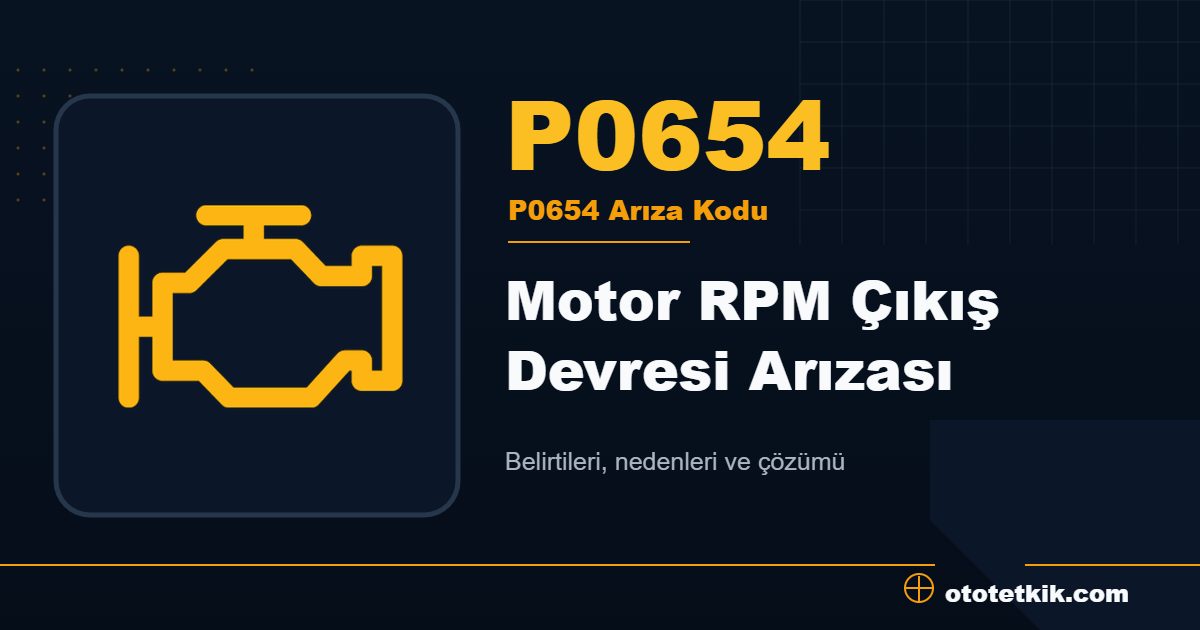 P0654 arıza kodu anlamı Motor RPM Çıkış Devresi Arızası